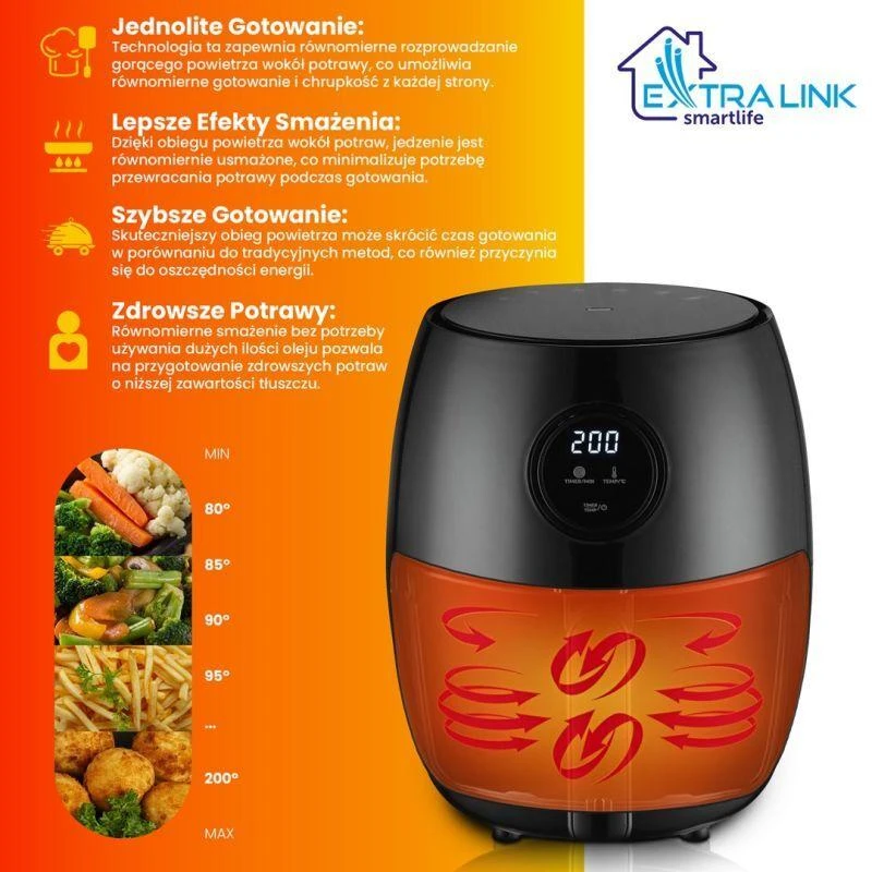 Gruzdintuvė Extralink Smart Life SJ-200 juoda