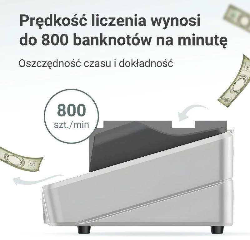 Extralink LOCKSTAR PROFESJONALNA LICZARKA NOMINALOWA DO BANKNOTÓW UV, IR, MG X-300 Banknotų skaičiavimo mašina Balta