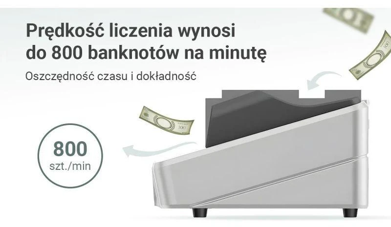 Extralink LOCKSTAR PROFESJONALNA LICZARKA NOMINALOWA DO BANKNOTÓW UV, IR, MG X-300 Banknotų skaičiavimo mašina Balta