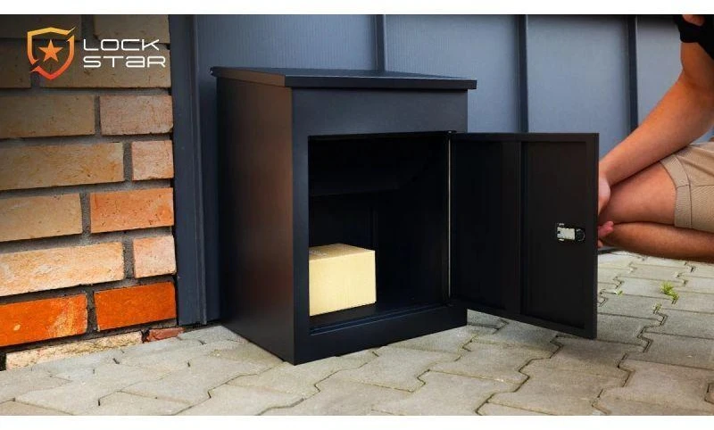 Extralink LockStar siuntų dėžė 44x34x55 cm, plieninė siuntų dėžutė