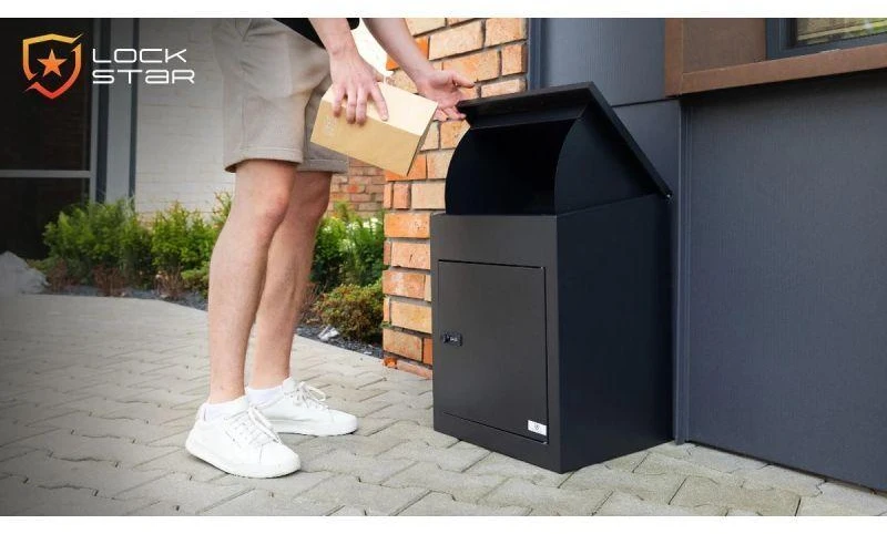 Extralink LockStar siuntų dėžė 44x34x55 cm, plieninė siuntų dėžutė