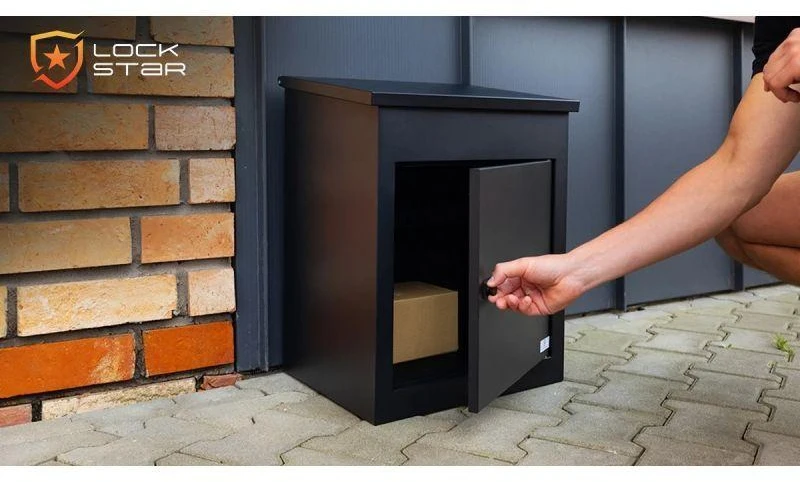 Extralink LockStar siuntų dėžė 44x34x55 cm, plieninė siuntų dėžutė