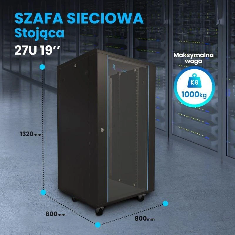 EXTRALINK 27U 800X800 stovima spintelė juodas