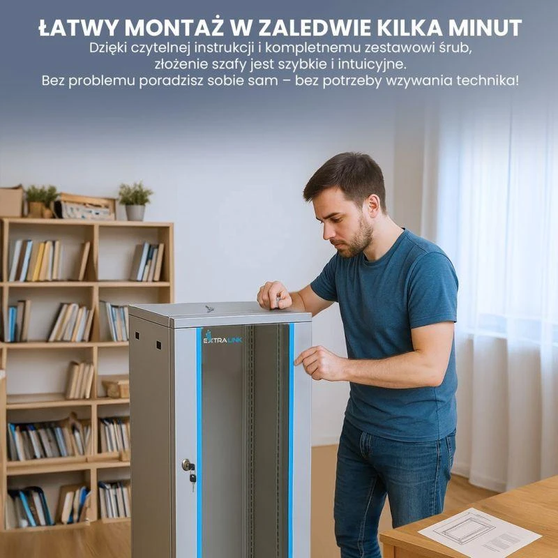 EXTRALINK EX.14350 15U 600x600 pilka ant stovo montuojama spintelė, tvirtinama prie sienos