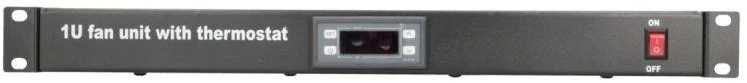 Extralink | Ventiliatoriaus skydelis | 19", 2 ventiliatoriai, su termostatu