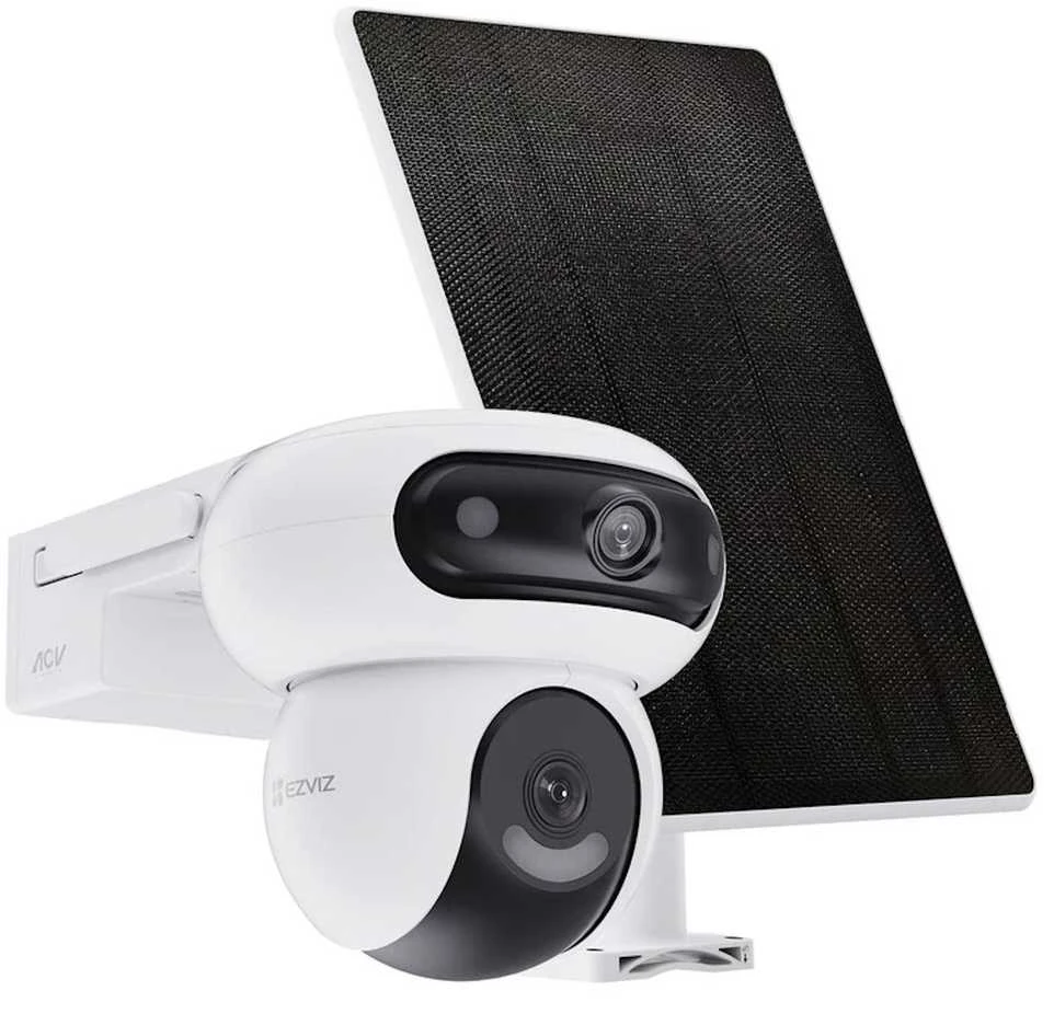 EZVIZ CS-HB90/SP lauko akumuliatorinė WIFI dviguba kamera (2x4MP, 10400mAh, Su saulės panele)