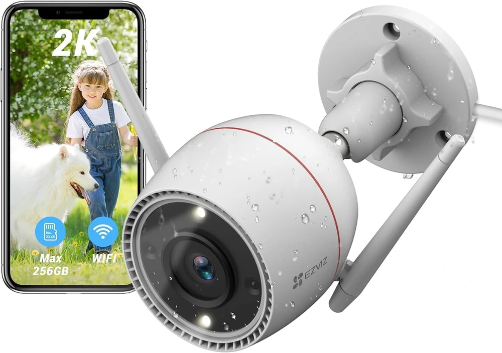 EZVIZ lauko Wi‑Fi stebėjimo kamera 2K 3 MP su spalviniu naktiniu matymu C3TN 3MP