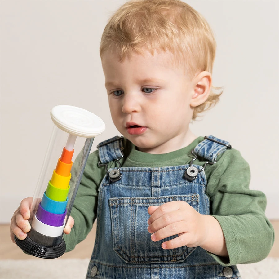 Fat Brain Toys Flipty – apverčiamas sensorinis žaislas-barškutis