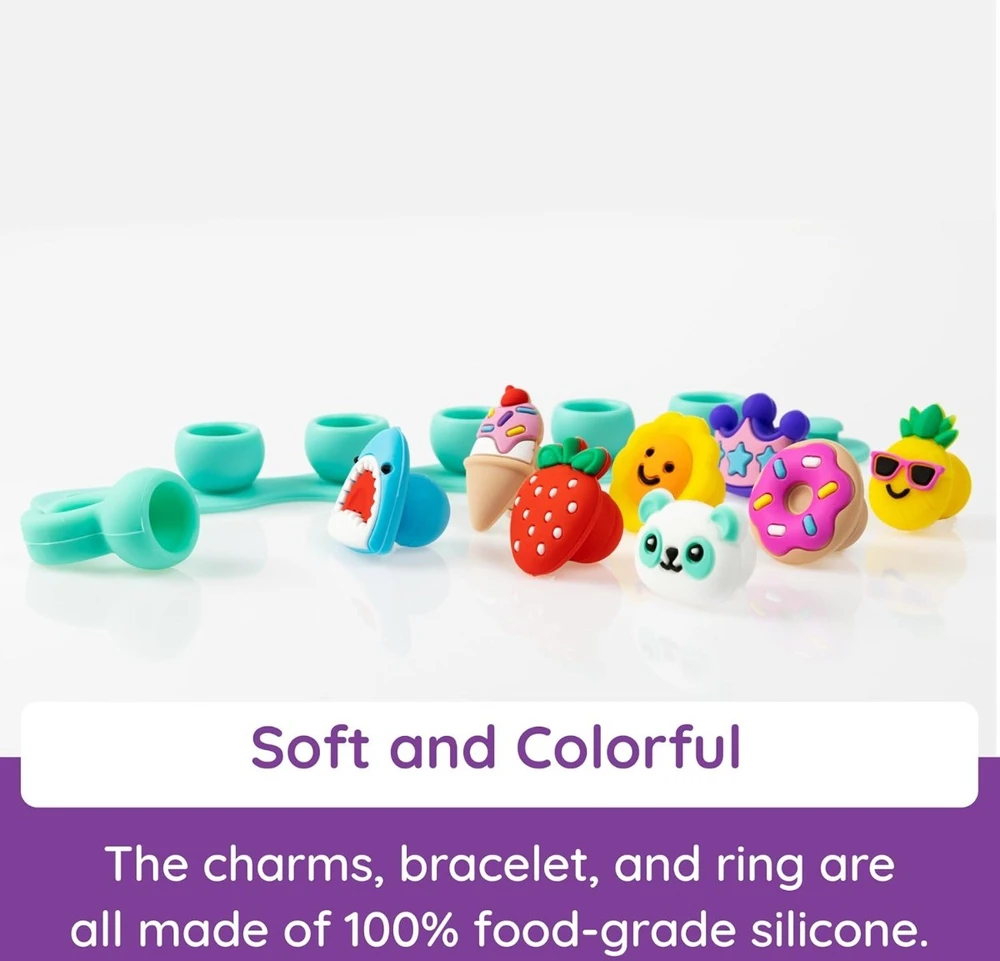 Fat Brain Toys Plip Charms silikoninė apyrankė - violetinė