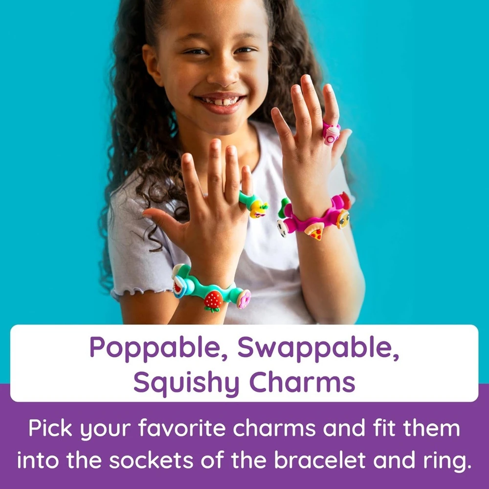 Fat Brain Toys Plip Charms silikoninė apyrankė - violetinė