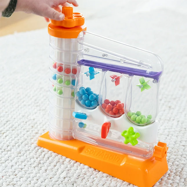Fat Brain Toys SortAgain – sensorinis kamuoliukų rūšiavimo žaislas