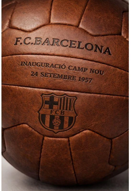 FC Barcelona Camp Nou Retro Futbolo Kamuolys Oficialiai Licencijuotas Natūrali Oda B1048