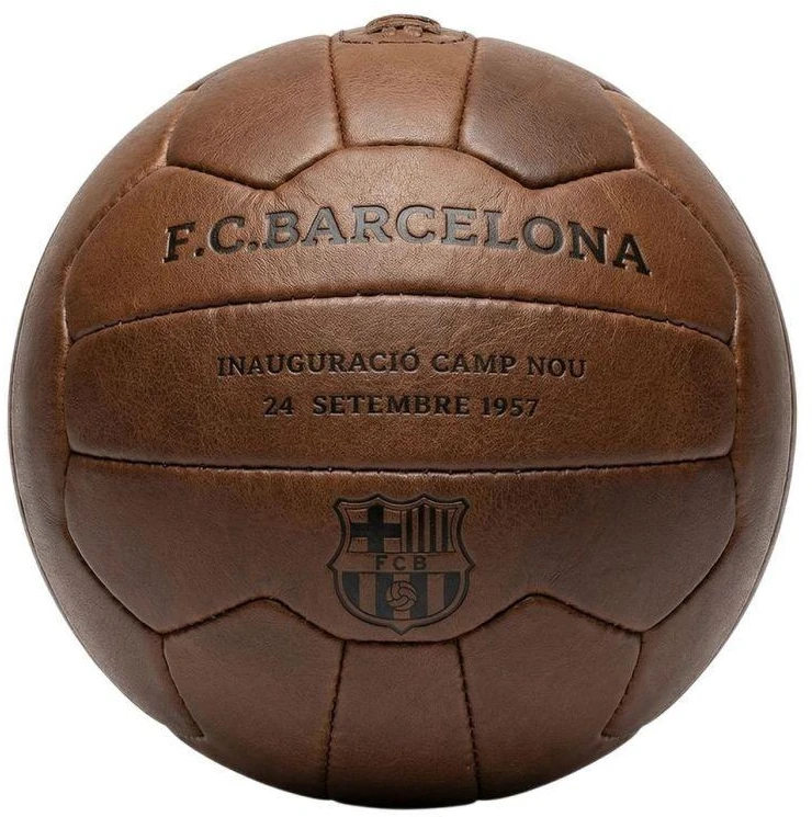 FC Barcelona Camp Nou Retro Futbolo Kamuolys Oficialiai Licencijuotas Natūrali Oda B1048
