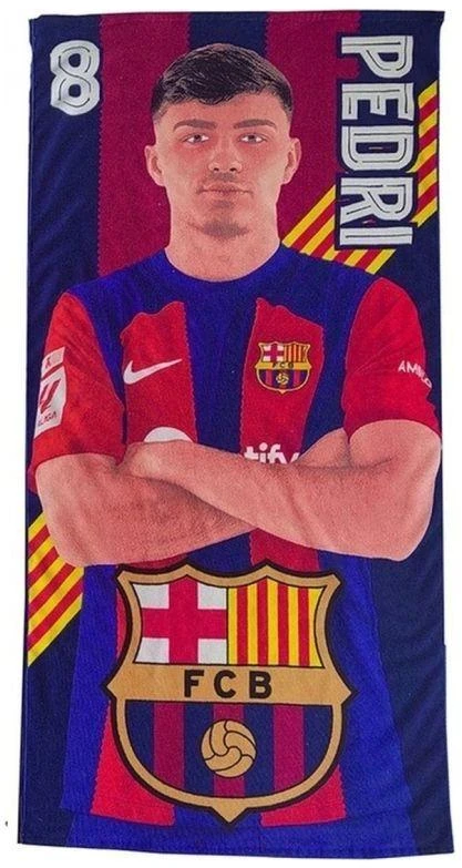 FC Barcelona Pedri paplūdimio rankšluostis iš mikropluošto 70X140 120010
