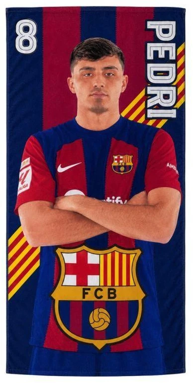 FC Barcelona Pedri paplūdimio rankšluostis iš mikropluošto 70X140 120010