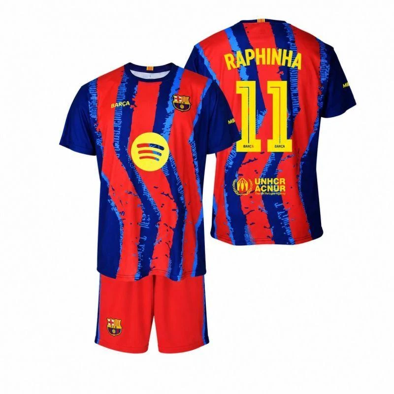 FC Barcelona Raphinha komplektas marškinėliai šortai jaunių dėžutė 2025/26 BC59ER