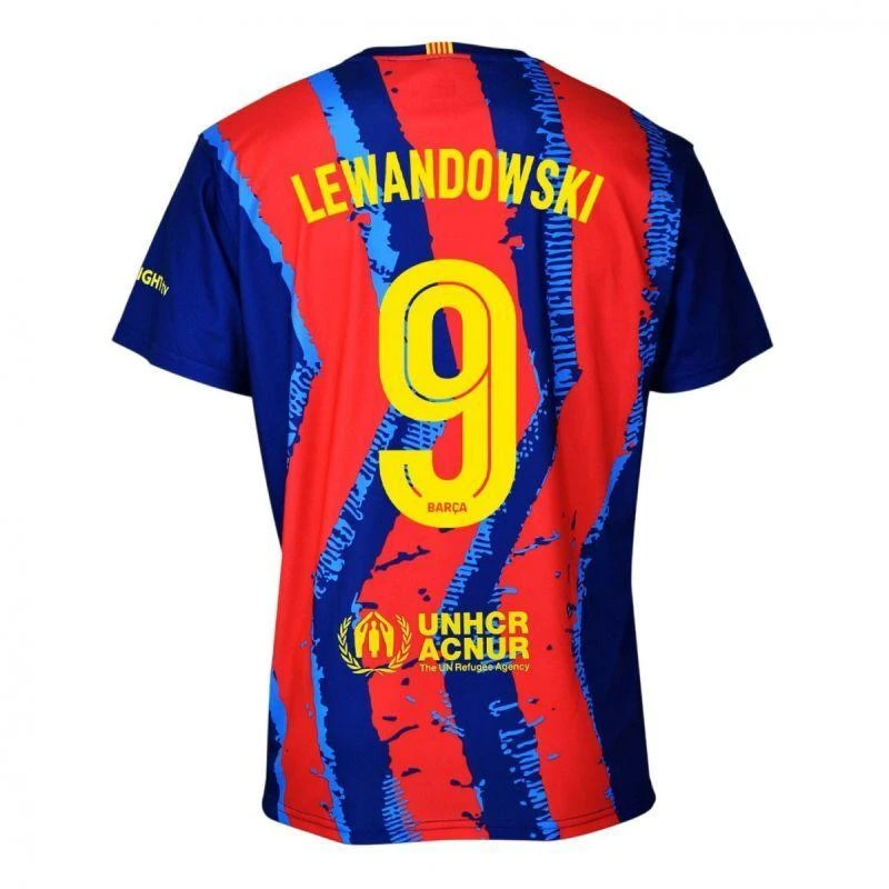 FC Barcelona Robert Lewandowski marškinėlių ir šortų rinkinys jaunimui 2025/26 BC59EL