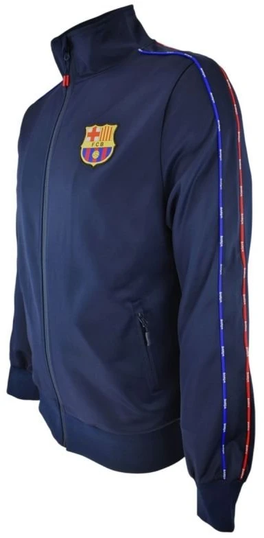 FC Barcelona vyriškas džemperis su užtrauktuku, tamsiai mėlynas