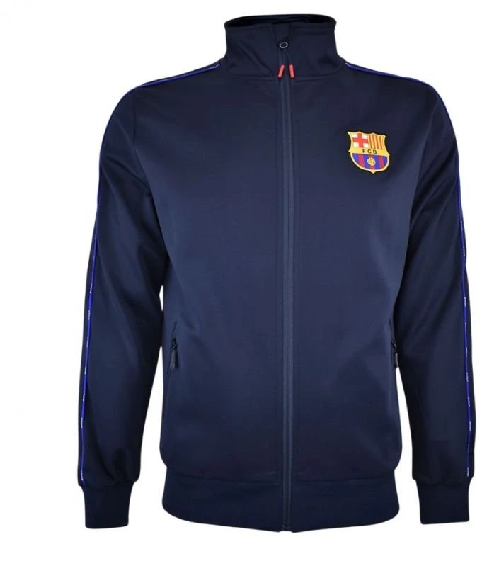 FC Barcelona vyriškas džemperis su užtrauktuku, tamsiai mėlynas