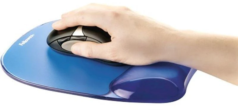 FELLOWES CRYSTAL Mėlynas Pelės kilimėlis w/ riešo atrama