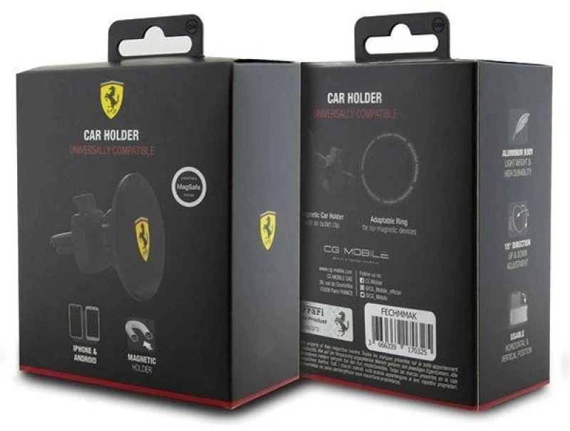 Ferrari FECHMMAK magnetic holder for grille juodos spalvos 2023 Collection MagSafe
