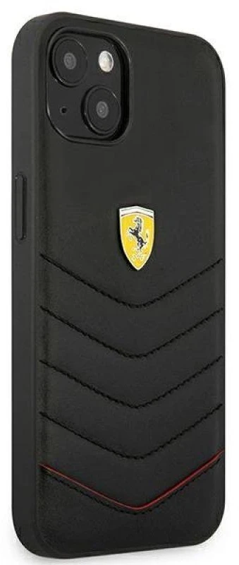 Ferrari FEHCP13SRQUK Apple iPhone 13 mini 5,4″ juodos spalvos kietas dėklas Off Track Quilted