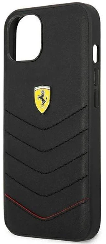 Ferrari FEHCP13SRQUK Apple iPhone 13 mini 5,4″ juodos spalvos kietas dėklas Off Track Quilted
