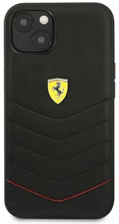 Ferrari FEHCP13SRQUK Apple iPhone 13 mini 5,4″ juodos spalvos kietas dėklas Off Track Quilted