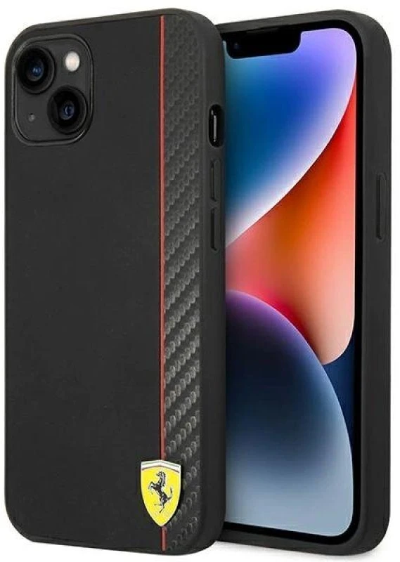 Ferrari FEHCP14MAXBK Apple iPhone 14 Plus / 15 Plus 6.7″ juodos spalvos kietas dėklas Carbon