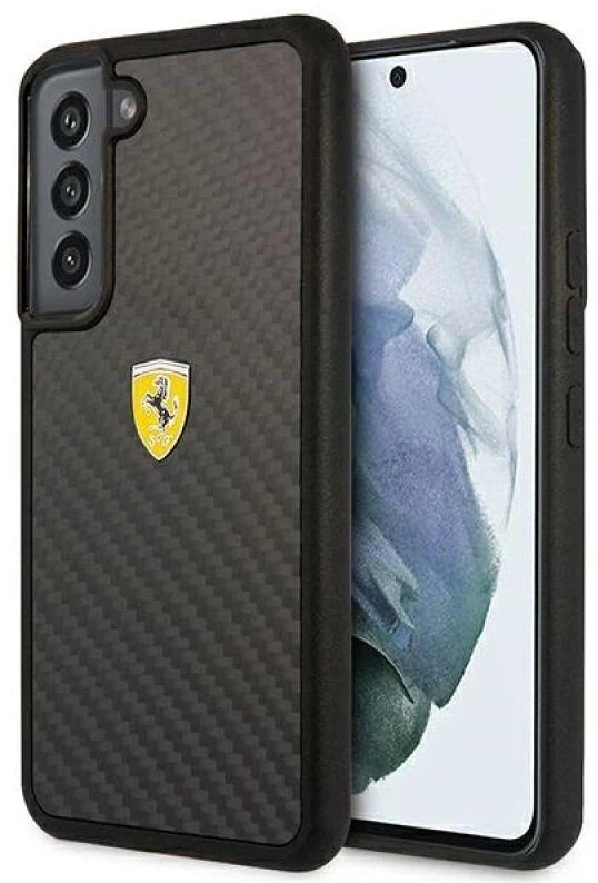 Ferrari FEHCS22MFCAK S22+ S906 juodos spalvos kietas dėklas On Track Real Carbon