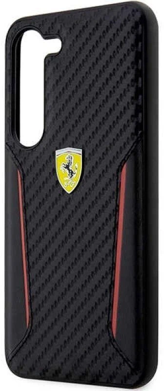 Ferrari FEHCS23MNPYK S23+ S916 juodos spalvos kietas dėklas Carbon Contrast Edges