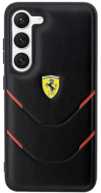 Ferrari FEHCS23MPBAK S23+ S916 juodos spalvos kietas dėklas Hot Stamp Lines