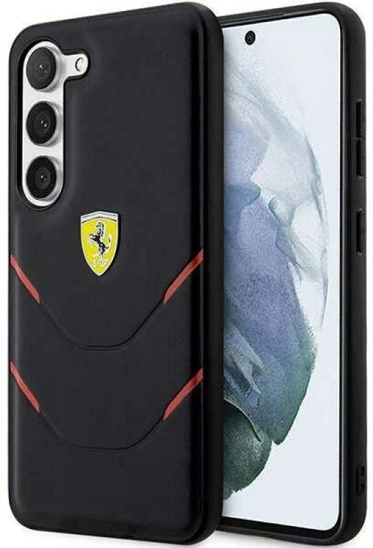 Ferrari FEHCS23SPBAK S23 S911juodos spalvos kietas dėklas Hot Stamp Lines