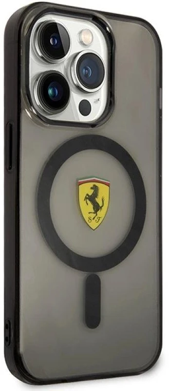 Ferrari FEHMP14LURKK Apple iPhone 14 Pro 6,1″ juodos spalvos kietas dėklas Translucent Magsafe