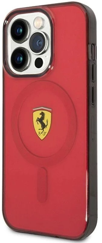 Ferrari FEHMP14LURKR Apple iPhone 14 Pro 6,1″ red kietas dėklas Translucent Magsafe