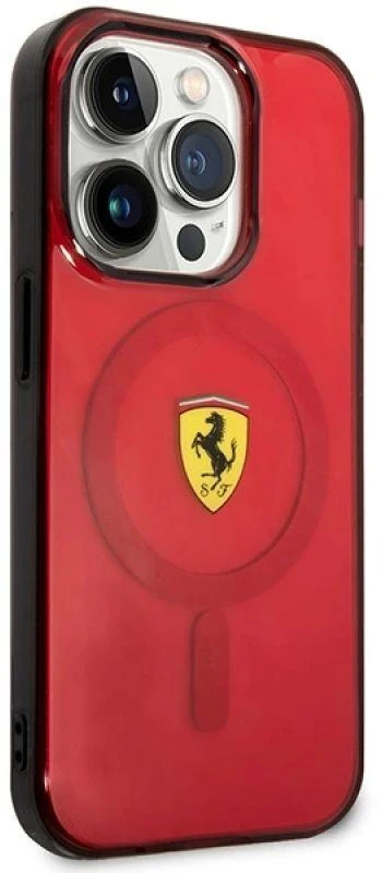 Ferrari FEHMP14LURKR Apple iPhone 14 Pro 6,1″ red kietas dėklas Translucent Magsafe