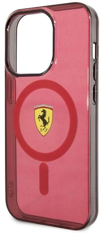 Ferrari FEHMP14LURKR Apple iPhone 14 Pro 6,1″ red kietas dėklas Translucent Magsafe