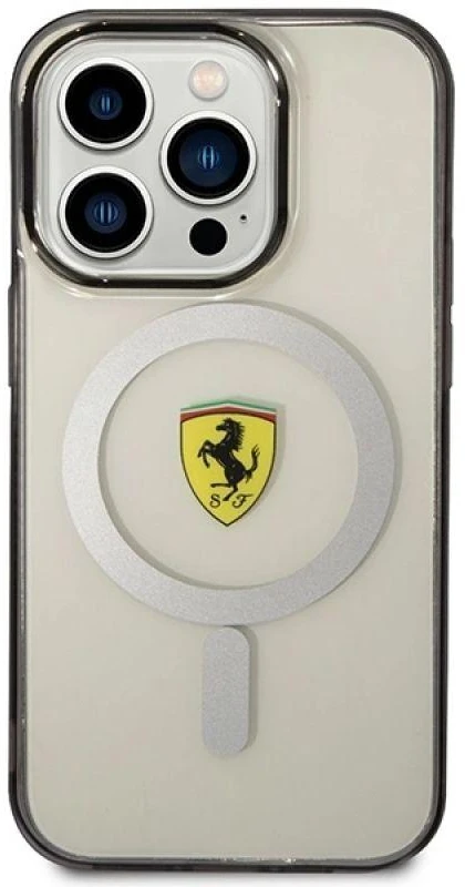 Ferrari FEHMP14LURKT Apple iPhone 14 Pro 6,1″ skaidrus kietas dėklas Outline Magsafe