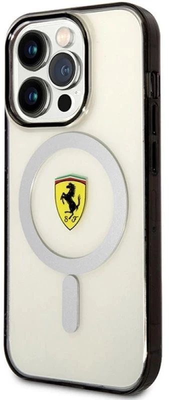 Ferrari FEHMP14LURKT Apple iPhone 14 Pro 6,1″ skaidrus kietas dėklas Outline Magsafe