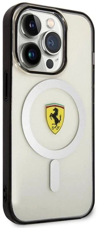 Ferrari FEHMP14LURKT Apple iPhone 14 Pro 6,1″ skaidrus kietas dėklas Outline Magsafe