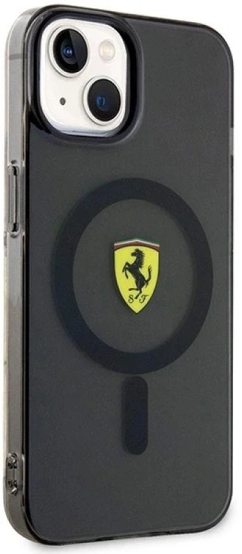 Ferrari FEHMP14MURKK Apple iPhone 14 Plus / 15 Plus 6.7″ juodos spalvos kietas dėklas Translucent Magsafe