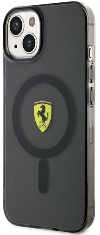 Ferrari FEHMP14MURKK Apple iPhone 14 Plus / 15 Plus 6.7″ juodos spalvos kietas dėklas Translucent Magsafe