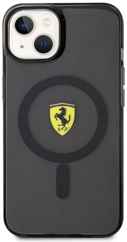Ferrari FEHMP14MURKK Apple iPhone 14 Plus / 15 Plus 6.7″ juodos spalvos kietas dėklas Translucent Magsafe