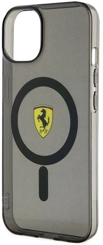Ferrari FEHMP14MURKK Apple iPhone 14 Plus / 15 Plus 6.7″ juodos spalvos kietas dėklas Translucent Magsafe