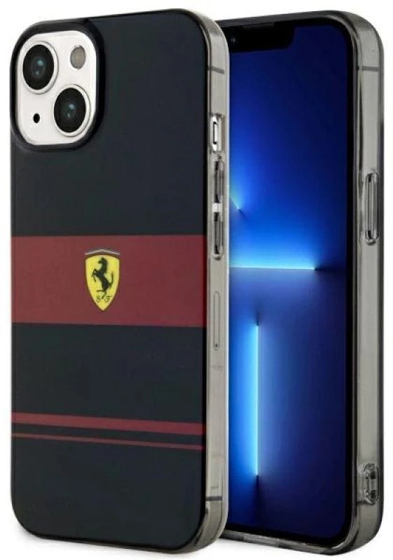 Ferrari FEHMP14SUCOK Apple iPhone 14 / 15 / 13 6.1″ juodos spalvos kietas dėklas IMD Combi Magsafe