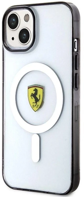 Ferrari FEHMP14SURKT Apple iPhone 14 / 15 / 13 6.1″ skaidrus kietas dėklas Outline Magsafe