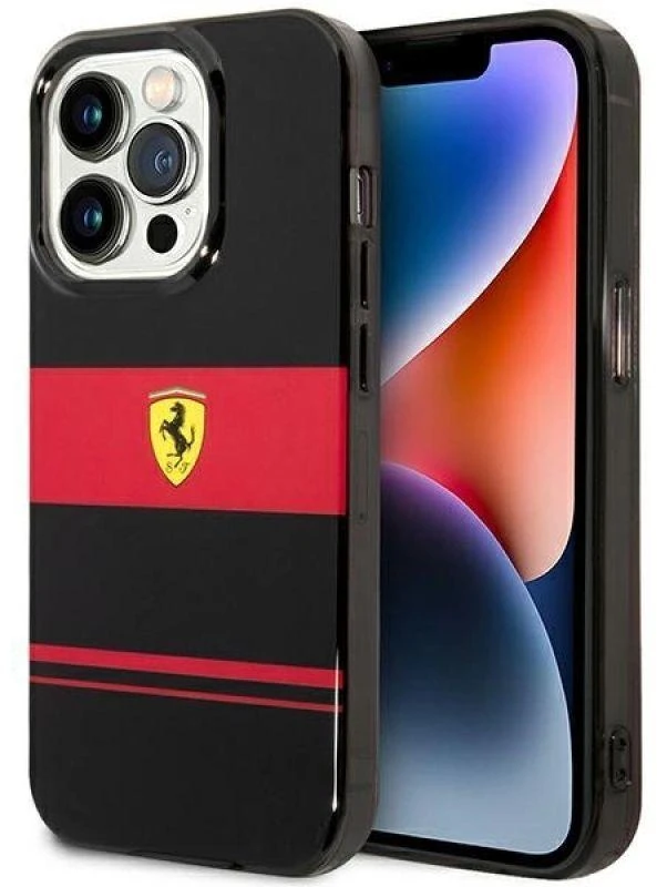 Ferrari FEHMP14XUCOK Apple iPhone 14 Pro Max 6.7″ juodos spalvos kietas dėklas IMD Combi Magsafe