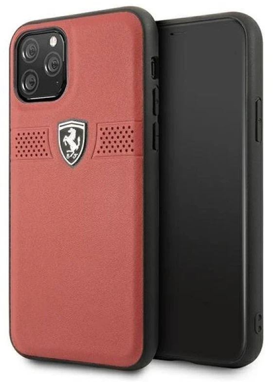 Apple iPhone 11 Pro Ferrari dėklas Off Track odinis (FEOBAHCN58RE) raudonos spalvos