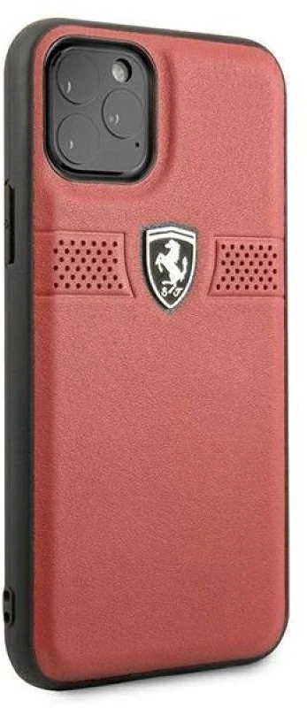 Apple iPhone 11 Pro Ferrari dėklas Off Track odinis (FEOBAHCN58RE) raudonos spalvos
