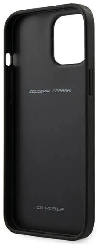 Ferrari FEOGOHCP12LBK Apple iPhone 12 Pro Max 6,7″ juodos spalvos kietas dėklas Off Track Perforated